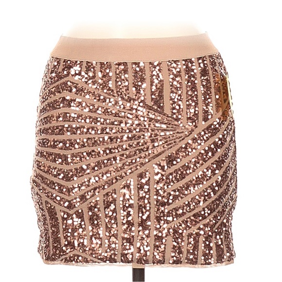 NWT BCBGMAXAZRIA Pink Sequin Mini Skirt - Picture 2 of 3